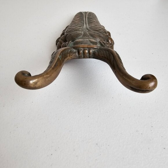 Solid Cast Brass Beetle Boot Cast/Door Stop Vintage Heavy Decor 10" Bug - Picture 3 of 7